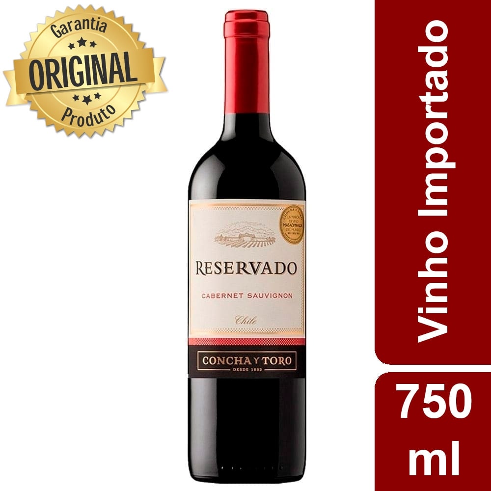 Vinho Chileno Concha Y Toro Reservado Cabernet Sauvignon Tinto 750ml