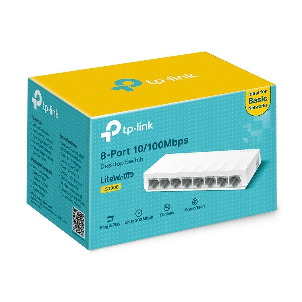 Foto 2 - Switch TP-Link LS1008 8 Portas, Fast Ethernet 10/100Mbps