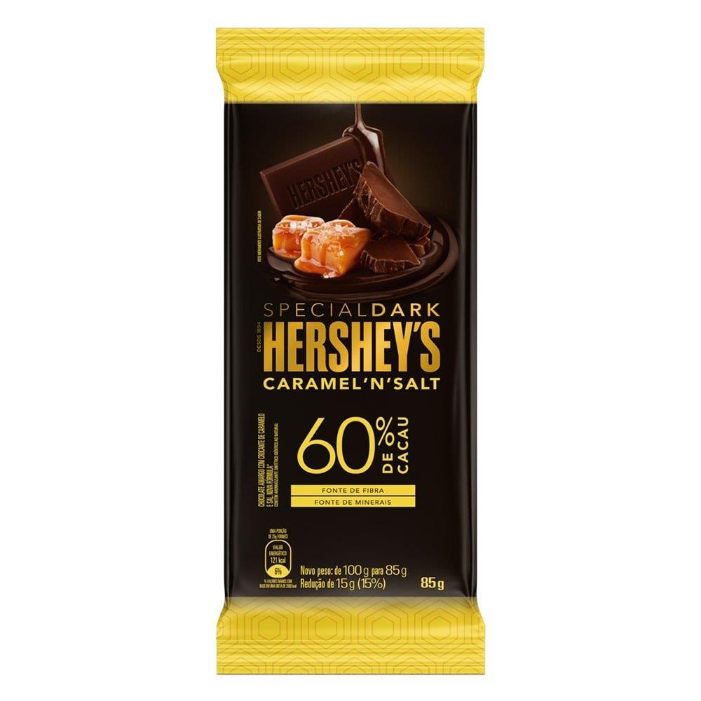 Chocolate Hersheys Special Dark Caramelo Salgado 85g - Embalagem c/ 12 Unidades